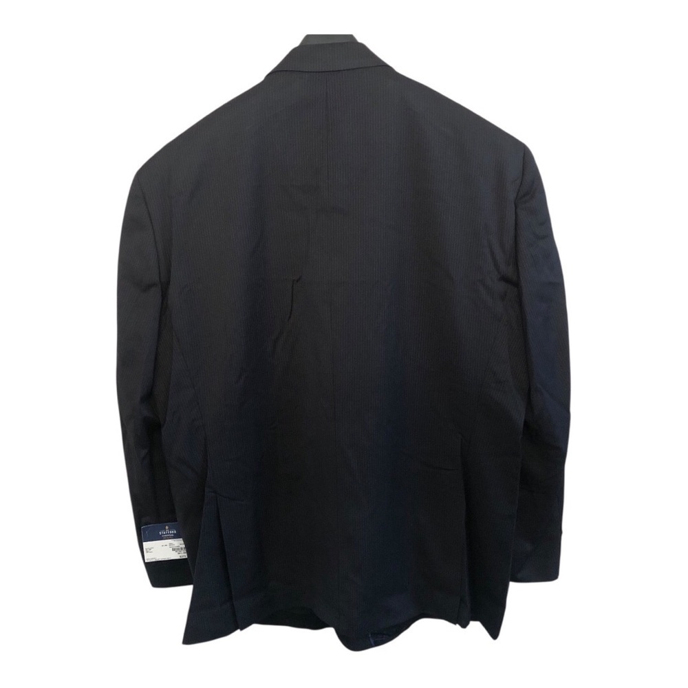 Stafford® Executive Super 100 Wool Classic Black Blazer Suit Jacket 54 B&T BLong - Picture 2 of 16